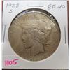 Image 1 : U.S. 1923S Peace Silver Dollar. San Francisco Mint. EF-40.