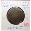Image 1 : Great Britain. 1775 Half Penny. George III. Good.