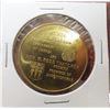 Image 2 : 1967 Gardner Dam brass medal. Dedicated by Lester Pearson & Ross Thatcher. BU.