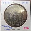 Image 1 : 1974 INCO Thompson, Manitoba nickel medal. Commemorates the Centennial of Winnipeg. BU.
