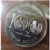 Image 2 : 1974 Canadian Silver Dollar. Commemorates the 100th Anniversary of the founding of Winnipeg. Specime