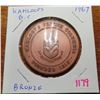 Image 1 : 1967 Kamloops, BC bronze medal. Large 38mm medal. BU.