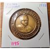 Image 1 : 1958 Theodore Roosevelt brass medal. Centennial of the birth of the American president. Reverse: Roo