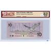 Image 1 : 1989 BCS certified Canada ten dollar bank note UNC62