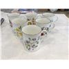 Set of 6 Royal Castle fine bone China tea or coffee mugs. 3 1/4" tall. Vintage 1959.  Exc. condition