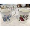 Image 4 : Set of 6 Royal Castle fine bone China tea or coffee mugs. 3 1/4" tall. Vintage 1959.  Exc. condition