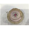 Image 2 : Pale pink border with pink rose center Royal Stafford tea cup and saucer.