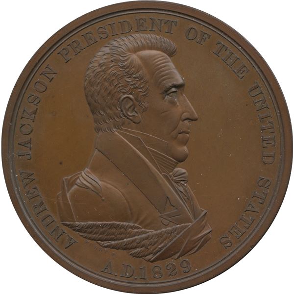 1829 Andrew Jackson Indian Peace Medal