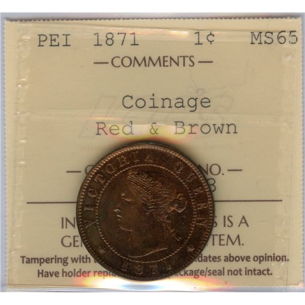 1871 Prince Edward Island One Cent