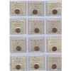 Image 1 : 1953 - 1962 One Cent - ICCS Graded Lot of 14 - Part 1