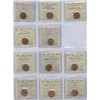 Image 1 : 1963 - 1966 One Cent - ICCS Graded Lot of 11 - Part 2