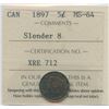 Image 1 : 1897 Five Cents - Slender 8