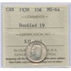Image 1 : 1938 Ten Cents - Doubled 19