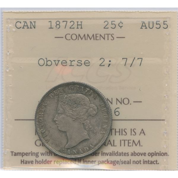 1872H Twenty-Five Cents - 7/7