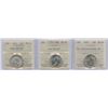 Image 1 : 1952 Twenty-Five Cents - ICCS Graded Lot of 3