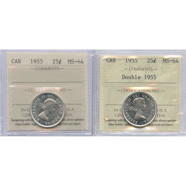 1955 Twenty-Five Cents - Lot of 2