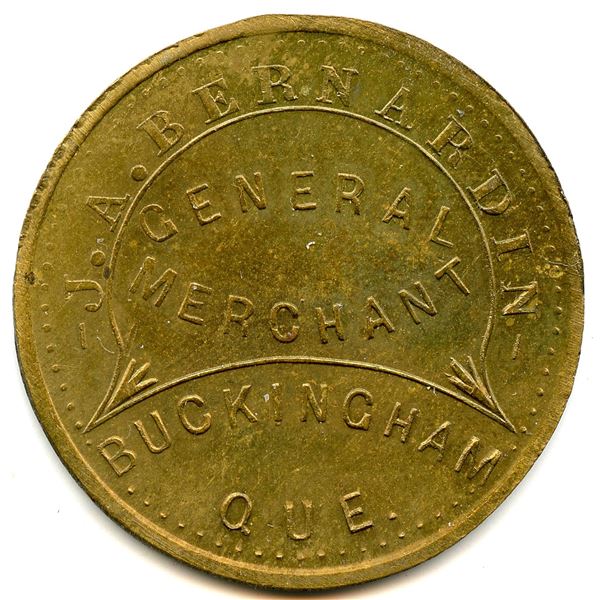 J.A. Bernardin Post-Confederation Buckingham Quebec Tokens -  - Lot of 4