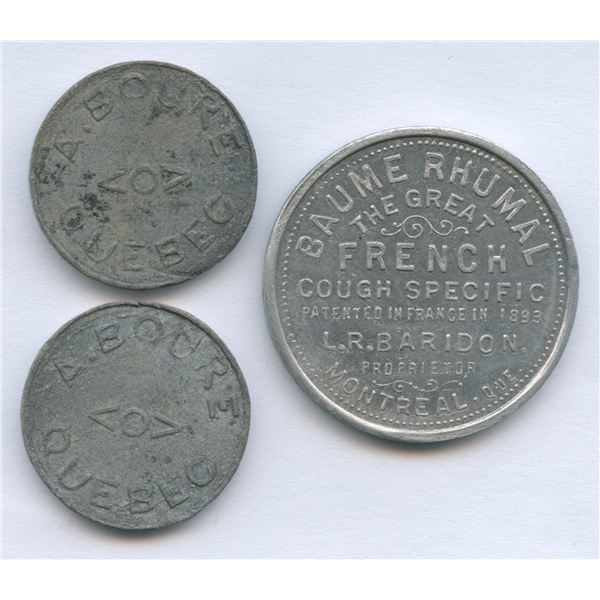 Br 664, 665 & 666. A. Boure's Tokens