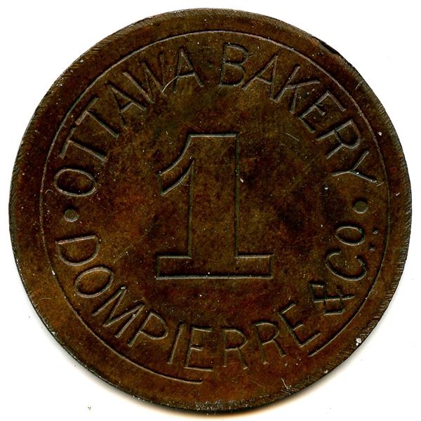 Post-Confederation Ottawa Bakery Tokens - Lot of 3