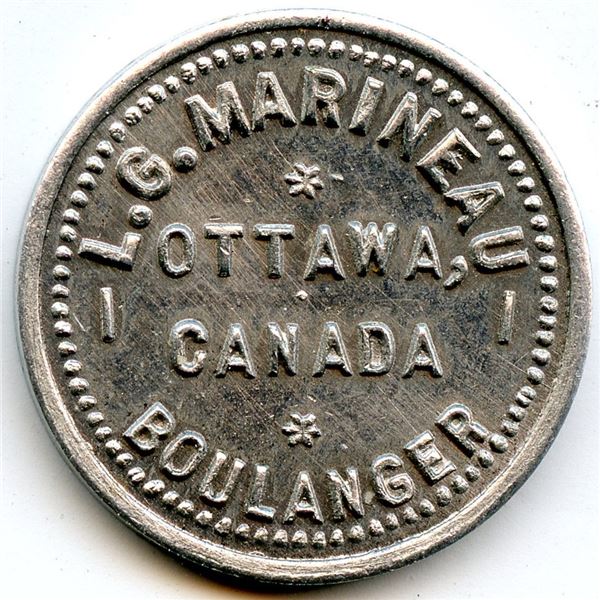 Br 742 L.G. Marineau ½ Pain Bakery Tokens - Lot of 3