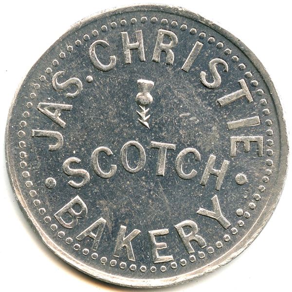 Jas. Christie Bakery Post-Confederation Ontario Tokens - Lot of 4