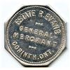 Image 1 : Estate R. Evans, Corinth, Ontario Merchant Tokens, McColl 393 - Lot of 5