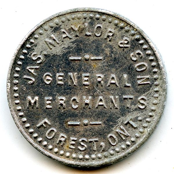 Maylor, Forest, Ontario Merchant Tokens - Lot of 7