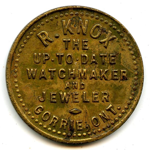 Gorrie, Ontario R. Knox Watchmaker Tokens - Lot of 3
