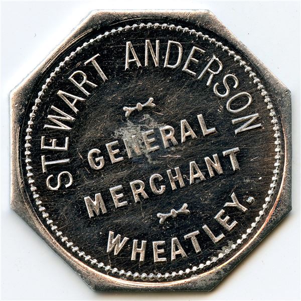 Stewart Anderson, Wheatley, Ontario, Trade Tokens, McColl 361 - Lot of 5
