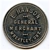 Image 1 : E. Hanson, Wheatley, Ontario, Trade Tokens, McColl 277  - Lot of 6