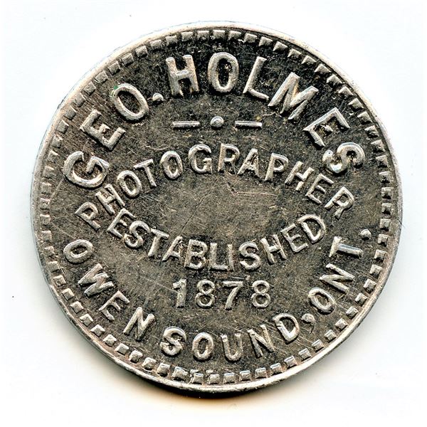 Geo. Holmes, Owen Sound, Ontario, Numismatist Token.