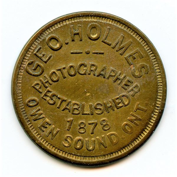 Geo. Holmes, Owen Sound, Ontario, Numismatist Token.