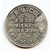 Image 1 : W.R. McColl, Owen Sound, Ontario, Numismatist Tokens - Lot of 3
