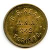 Image 1 : S.S. Heal, Toronto, Ontario, Numismatist Token.