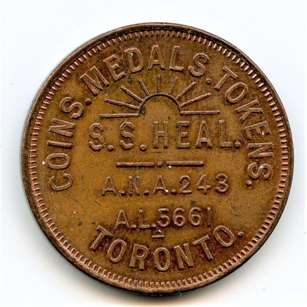 S.S. Heal, Toronto, Ontario, Numismatist Tokens  - Lot of 2