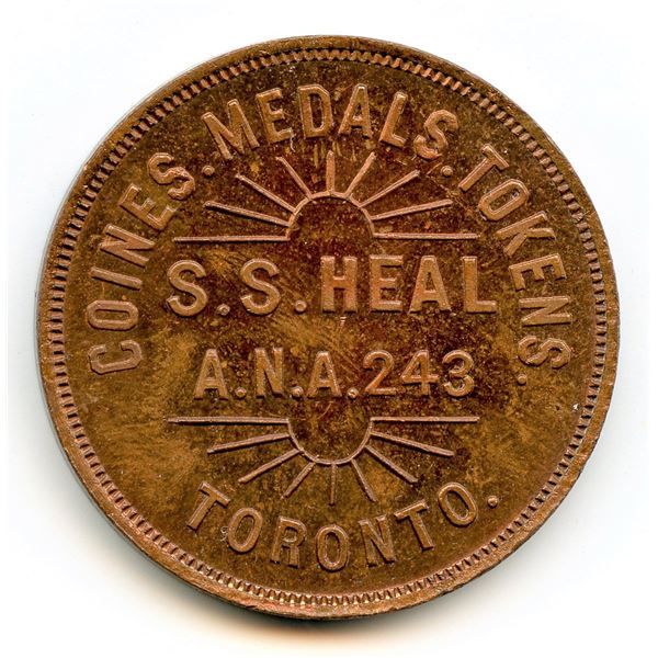 S.S. Heal, Toronto, Ontario, Numismatist Tokens  - Lot of 2