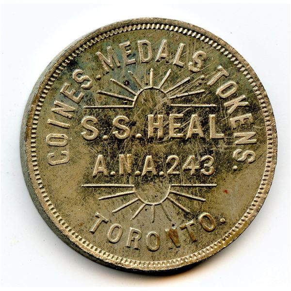 S.S. Heal, Toronto, Ontario, Numismatist Token.