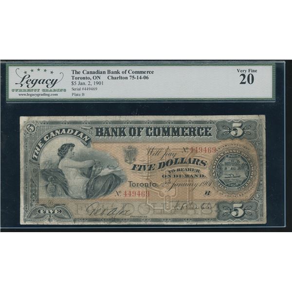 Canadian Bank of Commerce $5, 1901