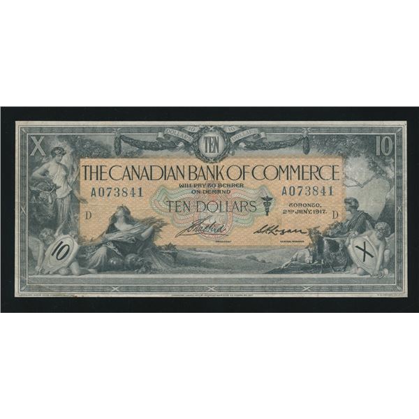 Canadian Bank of Commerce $10, 1917