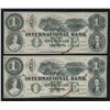 Image 1 : International Bank of Canada $1, 1858 - Lot of 2