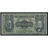 Image 1 : Molsons Bank $5, 1918