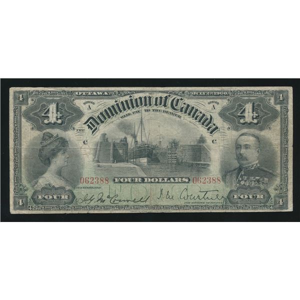 Dominion of Canada $4, 1900