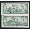 Image 2 : Bank of Canada $1, 1967 - Lot of 2 Specimens