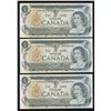 Image 1 : Bank of Canada $1, 1973 - Low Serial Number Trio