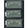 Image 1 : 1937 Bank of Canada Wholesale Lot of 33 Banknotes
