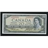 Image 1 : Bank of Canada $20, 1954 - Devil's Face Changeover Prefix