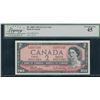 Image 1 : Bank of Canada $2, 1954 - Test Note