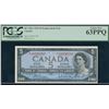 Image 1 : Bank of Canada $5, 1954 - Replacement