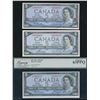 Image 1 : Bank of Canada $5, 1954 - Lot of 3 Transitional Prefix