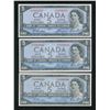 Image 2 : Bank of Canada $5, 1954 - Lot of 5 Different Prefixes